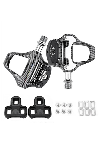 Yarış Işi Ultra Hafif Yol Bisiklet Klipssiz Pedallar Karbon Fiber Düz Desen Görünüm Sistemleri Için Kapalı Rulmanlar ile Pedallar (Yurt Dışından)