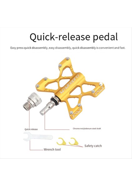 Lıtepro K5 Hızlı Serbest Bırakma Pedalı Genişletilmiş Kayma Olmayan Ultralight Mühürlü Yatak Katlanır Bisiklet Pedalları Bisiklet Parça Gümüş (Yurt Dışından) indirimleri