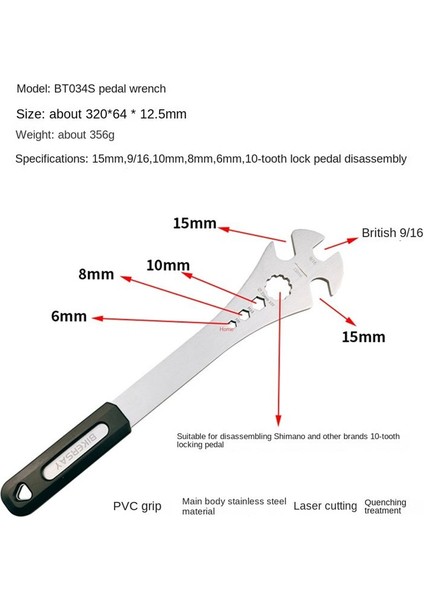 Bikersay Bike Pedal Anahtarı 15MM Bisiklet Pedalları Kurulum Soğutma Somun Mountain Yol Bisiklet Ayak Pedalları Somun Aksesuarları (Yurt Dışından) modelleri