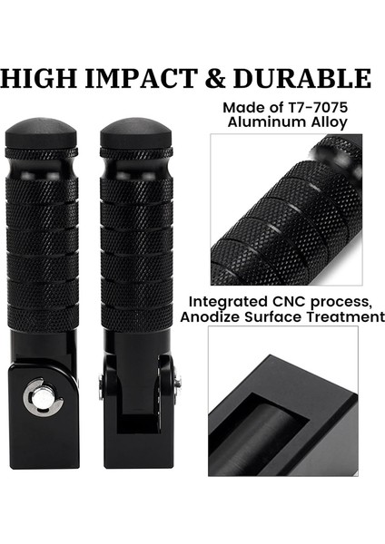 M8 Motosiklet Ayağı Pegs 90 Derece Katlanabilir Ayak Peygameleri Cnc Yamaha Honda Suzuki Aprilia Için Evlilik (Yurt Dışından) modelleri