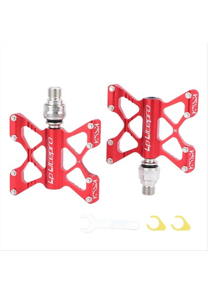 Litepro K5 Hızlı Serbest Bırakma Pedalı Genişletilmiş Slip Olmayan Ultralight Mühürlü Yatak Katlanır Bisiklet Pedalları Bisiklet Parça Kırmızı (Yurt Dışından)