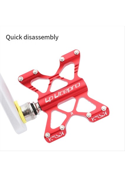 Litepro K5 Hızlı Serbest Bırakma Pedalı Genişletilmiş Slip Olmayan Ultralight Mühürlü Yatak Katlanır Bisiklet Pedalları Bisiklet Parça Kırmızı (Yurt Dışından) modelleri