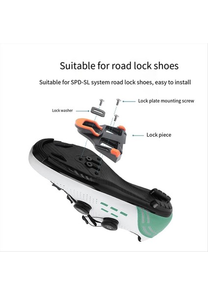 Yol Bisiklet Pedalı Bisiklet Pedalları Bisiklet Yatak Kilitsiz Pedalı Shimano Spd Sistemi Kilitli Plaka Kırmızı (Yurt Dışından) fırsatları