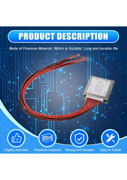 16S 48V 20A 18650 Lifepo4 Pil Koruma Kurulu Bms Pcb E-Bike Exoter Için Denge ile (Yurt Dışından) fırsatları