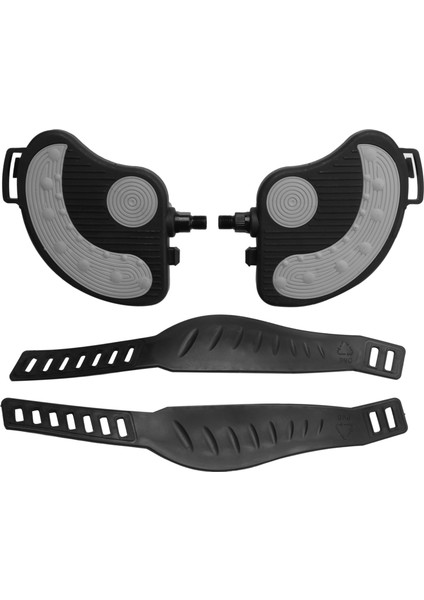 Spin Bisikleti ve Kapalı Sabit Egzersiz Bisikleti Için Kayışlarla Bisiklet Pedalları Egzersiz (Yurt Dışından)