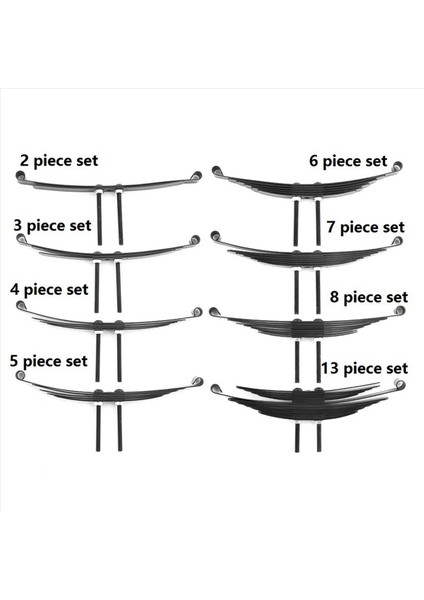 4 1/14 Tamiya Rc Traktör Römorku Kamyon Modeli Için Çelik Yaprağı Yayları Set Parçaları Yedek Aksesuarlar C (Yurt Dışından) modelleri