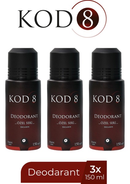 Erkek Bakım Deodorant 150 ml x 3