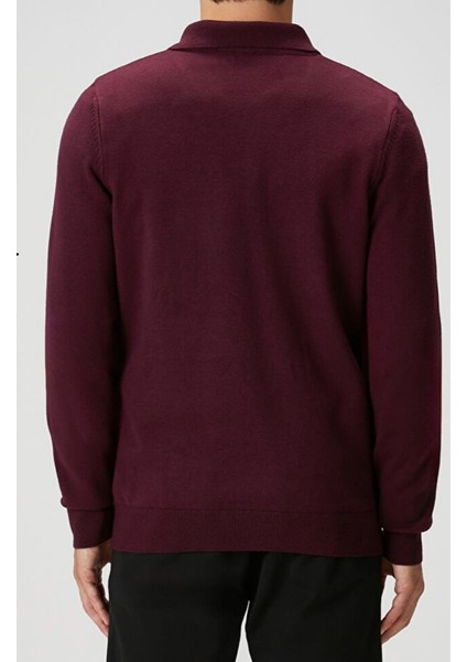 Erkek Düğmesiz Polo Yaka Üst Kalite Triko Kazak fırsatları