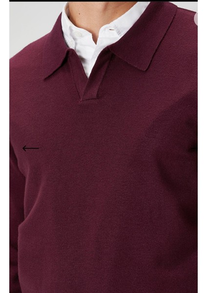 Erkek Düğmesiz Polo Yaka Üst Kalite Triko Kazak indirimleri