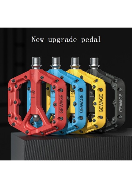Gewage Ultralight Conta Yatakları Bisiklet Bisiklet Pedalları Bisiklet Naylon Yolu Bmx Mtb Pedallar Düz Platform Bisiklet Aksesuarları Sarı (Yurt Dışından) modelleri