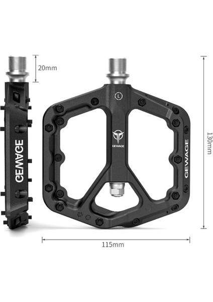 Gewage Ultralight Conta Yatakları Bisiklet Bisiklet Pedalları Bisiklet Naylon Yolu Bmx Mtb Pedallar Düz Platform Bisiklet Aksesuarları Sarı (Yurt Dışından) indirimleri