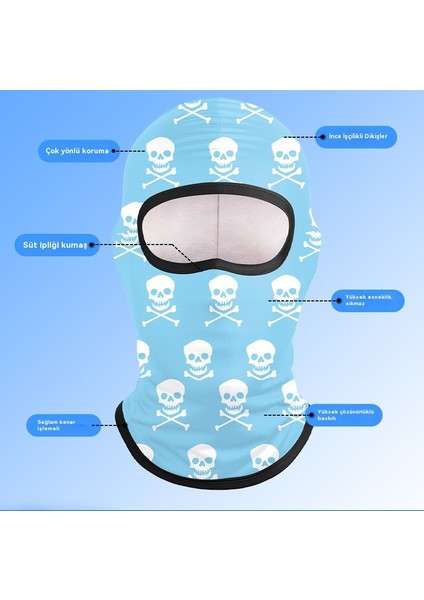 Bisiklet Bisiklet Maskesi Kış Tam Yüz Boyun Koruması Nefes Alabilir Pullover Kapağı Kırmızı Yüz Kafatası Baskılı Kalın Rüzgar Geçirmez Boyun Kapağı (Yurt Dışından) modelleri