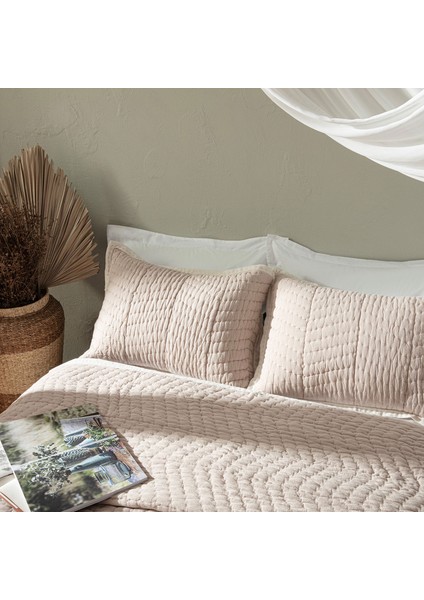 Maria Yatak Örtüsü Seti 280X260 cm Sıcak Bej/pudra fiyatları