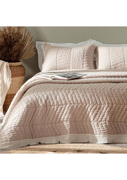 Maria Yatak Örtüsü Seti 280X260 cm Sıcak Bej/pudra modelleri