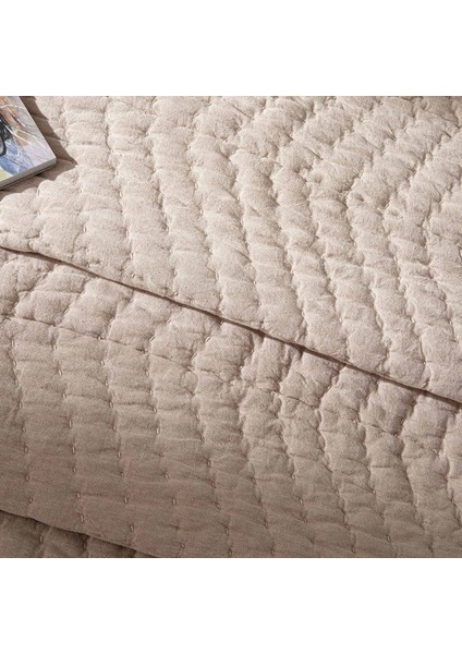 Maria Yatak Örtüsü Seti 280X260 cm Sıcak Bej/pudra indirimleri