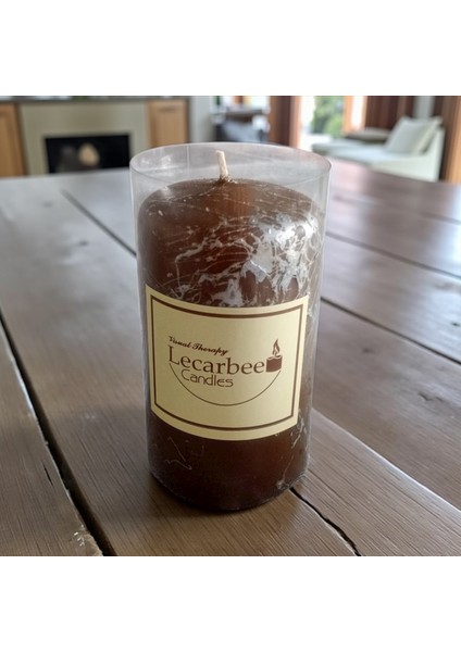 Mermer Desen Silindir Mum modelleri