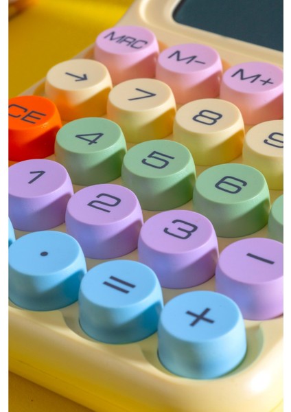 Renkli Yuvarak Tuşlu Şirin Hesap Makinası modelleri