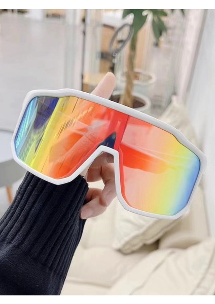 Yeni Bisiklet Rüzgar Geçirmez Gözlükler Açık Büyük Çerçeve Bisiklet Kayak Gözlükleri Dağ Yolu Dağ Bisikleti Spor Gözlükleri Kadın Beyaz Çerçeve (Yurt Dışından) modelleri