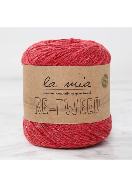 la mia re-tweed kırmızı melanj el örgü ıpi - l165