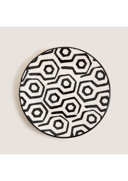 Sisam Fly Pasta Tabağı 19 cm Sıyah/beyaz