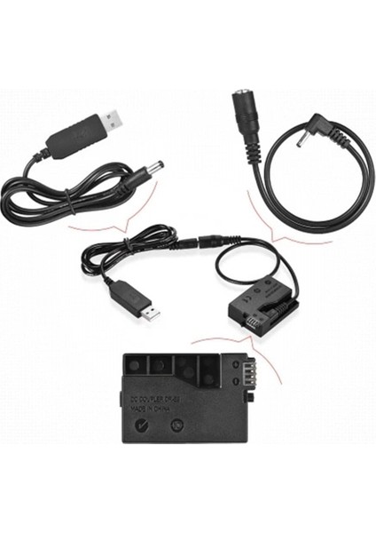 Canon Eos 550D 600D 650D 700D Dslr Için Lp-E8 Için Dc Güç Bankası ile 2x Dr-E8 Kumlu Pul Pullu (Yurt Dışından) indirimleri