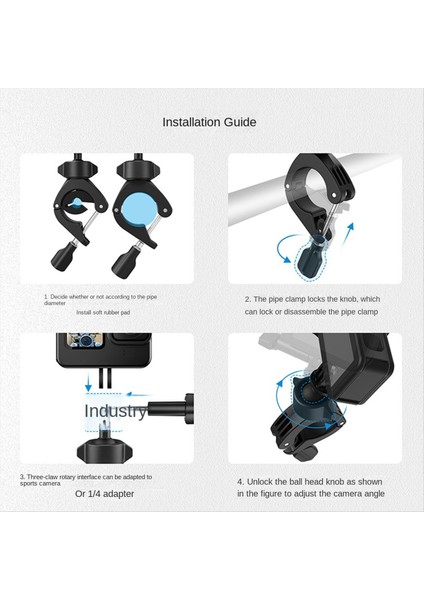 Telesin Bisiklet Motosiklet Klipsi 360 ° Süper Kelepçe 1/4in Delik Braketi Gopro/action 4/INSTA360 Eylem Kamera Aksesuarları (Yurt Dışından) fırsatları