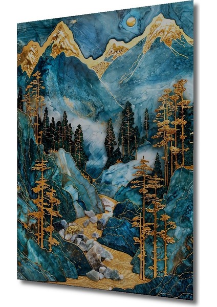 Dağların Büyüsü Dekoratif Ahşap Mdf Dikdörtgen fiyatları