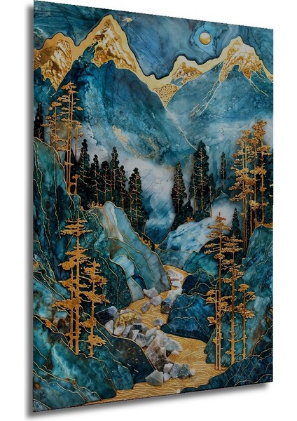 Dağların Büyüsü Dekoratif Ahşap Mdf Dikdörtgen modelleri