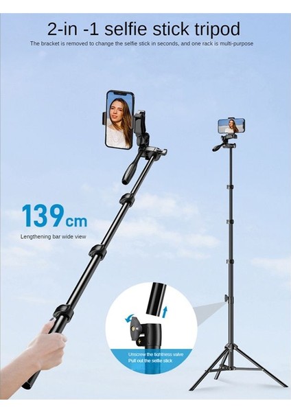 Apexel Kablosuz Canlı Yayın Selfie Stick Tripod Stand Kameralar Için Kameralar Için Taşınabilir Monopod Akıllı Telefonlar (Yurt Dışından)