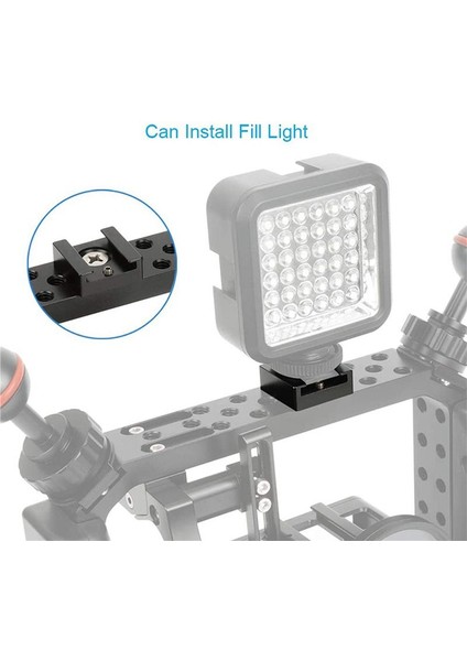 Soğuk Ayakkabı Montajı Alüminyum Adaptör Braketi Kamera Kafesi Flash Ayakkabı Montajı (6 Pc) Için 1/4 Iplikli Sıcak Ayakkabı (Yurt Dışından) fırsatları