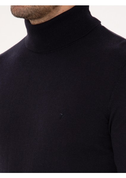 Erkek Lacivert Slim Fit Basic Kazak 50318678-VR033