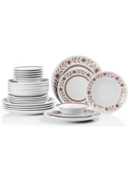 Meadow Maroon 24 Parça 6 Kişilik Yemek Takımı modelleri