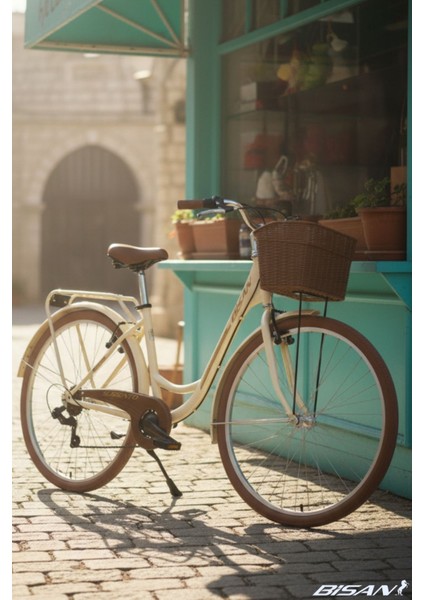 Sorrento-S Şehir Bisikleti 44 cm V 26 Jant 7 Vites Krem Gold fırsatları