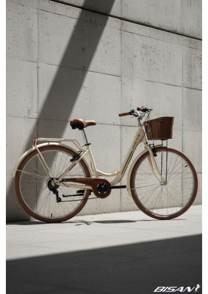 Sorrento-S Şehir Bisikleti 44 cm V 26 Jant 7 Vites Krem Gold indirimleri