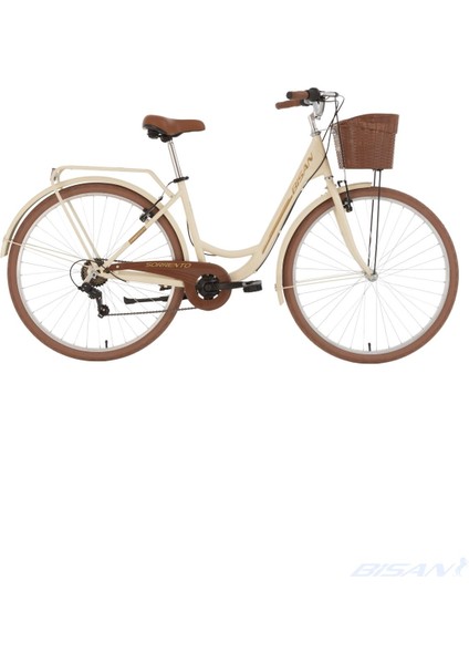 Sorrento-S Şehir Bisikleti 44 cm V 26 Jant 7 Vites Krem Gold