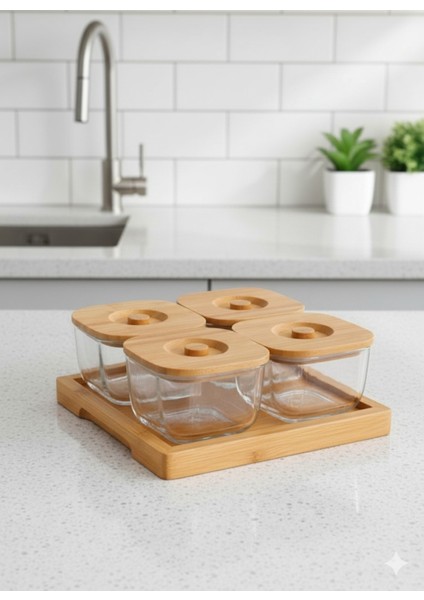 Bambum Krosna - 9 Parça Cam Kahvaltılık