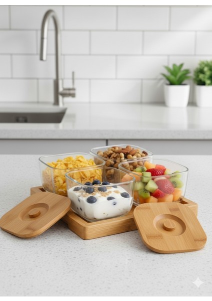 Bambum Krosna - 9 Parça Cam Kahvaltılık modelleri