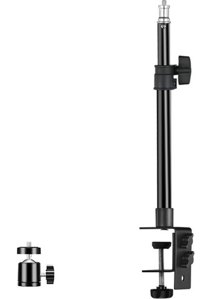 C Tripod Kelepçe Masası Montaj Işık Standı 1/4in Ball Kafa Masa Fikstürü Ayarlanabilir Kamera Masa Dekop Braketi Stand (Yurt Dışından)