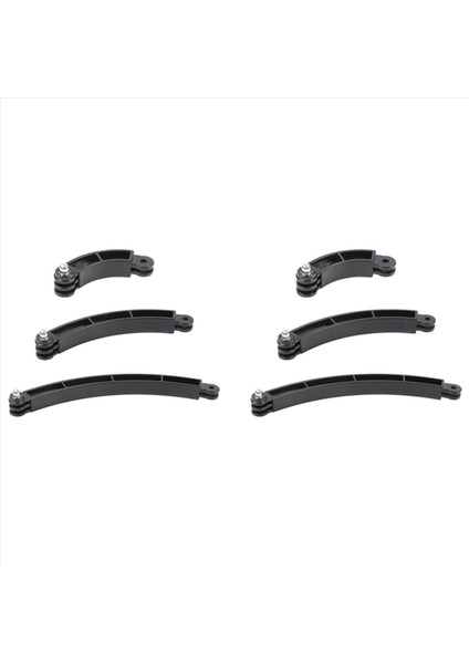 2x 3 Yollu Kask Kolu Uzatma Montajı Kavisli Kutup Selfi Çubuğu Gopro 9 8 7 6 5 Sjcam 4K Vida Olmadan (Yurt Dışından)