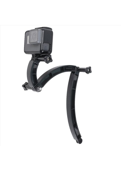 2x 3 Yollu Kask Kolu Uzatma Montajı Kavisli Kutup Selfi Çubuğu Gopro 9 8 7 6 5 Sjcam 4K Vida Olmadan (Yurt Dışından) modelleri