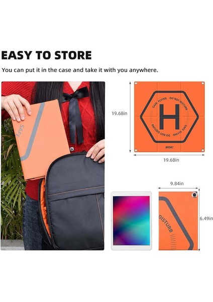 Brdrc 20IN Drone Iniş Padü Su Geçirmez Djı Air 3/mini 3 Pro/mavic 3 Pro Aksesuarları Için (Yurt Dışından) modelleri