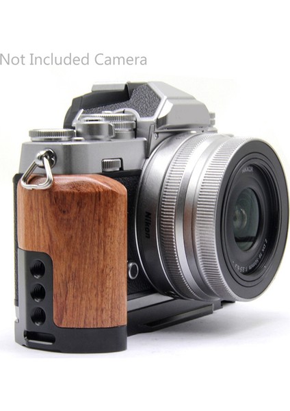Hızlı Bırakma L Plaka Ahşap Yan Tapı Braket Handgrip Için Nikon Zfc Dijital Kamera Tripod Aksesuarları Siyah (Yurt Dışından) indirimleri