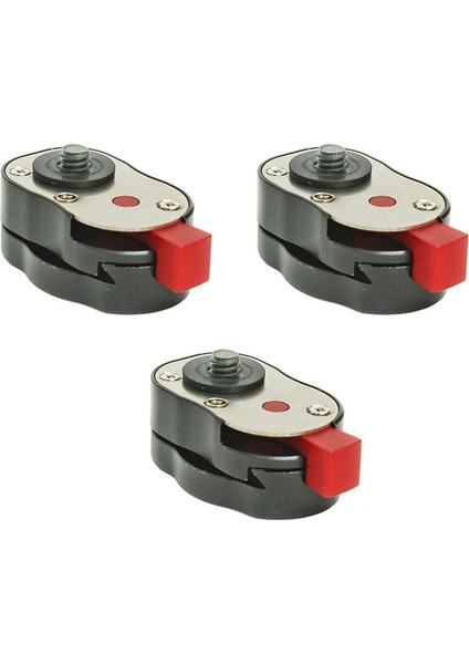 3x Profesyonel 1/4inch Mini Hızlı Serbest Bırakma Plakası Sistemi Herhangi Bir Tripod Için 4 Lb Kapasiteye Sahip Eklemli Kol Montajı (Yurt Dışından)