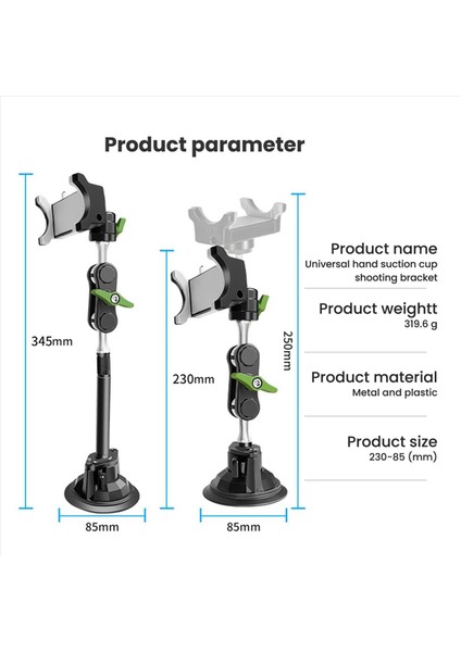 2x Lanparte Yeni Telefon Tutucu Araba Telefon Tutucu Stabilizatör Telefon Selfie Stick 360 ° Dönen Braket (Yurt Dışından) fırsatları