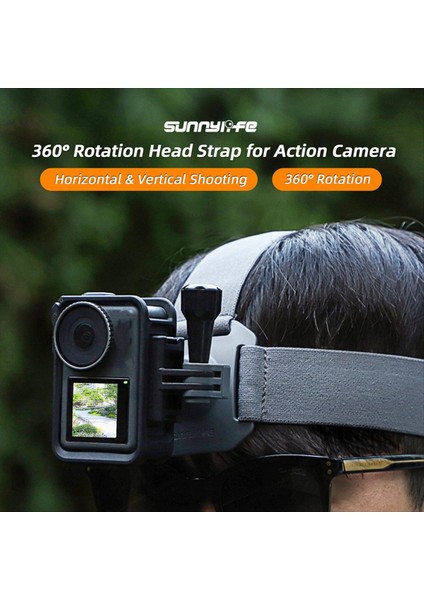 Sunnylife For Action4 Go3 Go3 Evrensel Kafa Bandı Montajı 360 ° Çok Fonksiyonlu GOPRO12 Spor Kamer Telefon Kafa Bandı Gri (Yurt Dışından) fırsatları