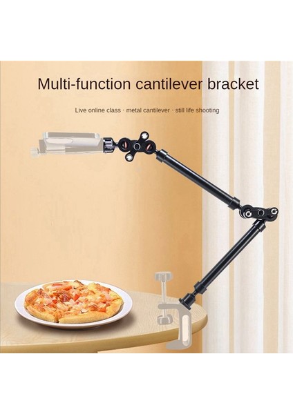 Evrensel El Stand Tüm Metal Çift Bölüm Genişletilmiş Kol Monitörü Çok Fonksiyonlu Tembel Adam Stand Kamera Aksesuarları (Yurt Dışından) modelleri