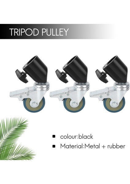 3pcs 22MM Fotoğraf Stüdyosu Universal Caster Tekerlek Tripod Kasnak Hafif Standlar/stüdyo Boom (Yurt Dışından) fırsatları