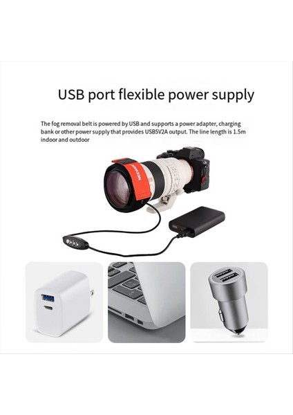 Neewer Kamera Lens Başlık Bant Başlık Isıtma Bandı Sıcak Kemer Soğuk Soğuk Boskülleme Çok Fonksiyonlu Isıtma Bandı 600MM (Yurt Dışından)