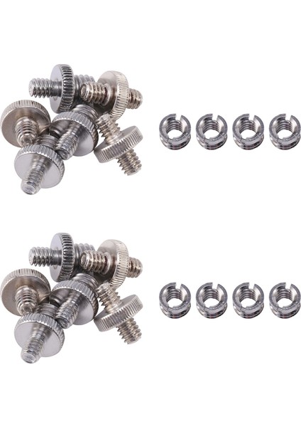 20 Adet 1/4 Inç ve 3/8 Inç Kamera Vidalı Adaptör Dönüştürücü Dişli Montaj Seti (Yurt Dışından)