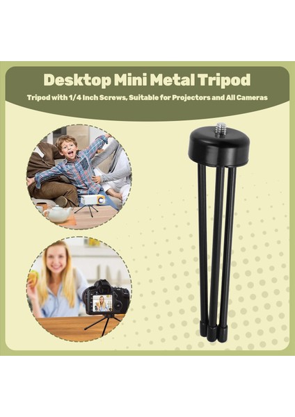 Mini Metal Tripod 1/4 Inç Vidalı Masaüstü Tripod Projektörler ve Tüm Kameralar Için Uygun (Yurt Dışından) fırsatları